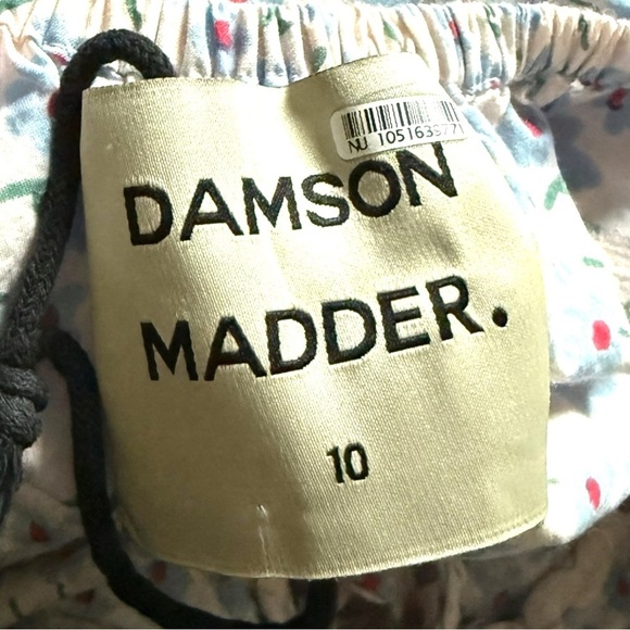 Damson Madder Floral Flower Cottagecore Puff Sleeve Open Back Dress 10UK/ 6 US - Picture 5 of 8